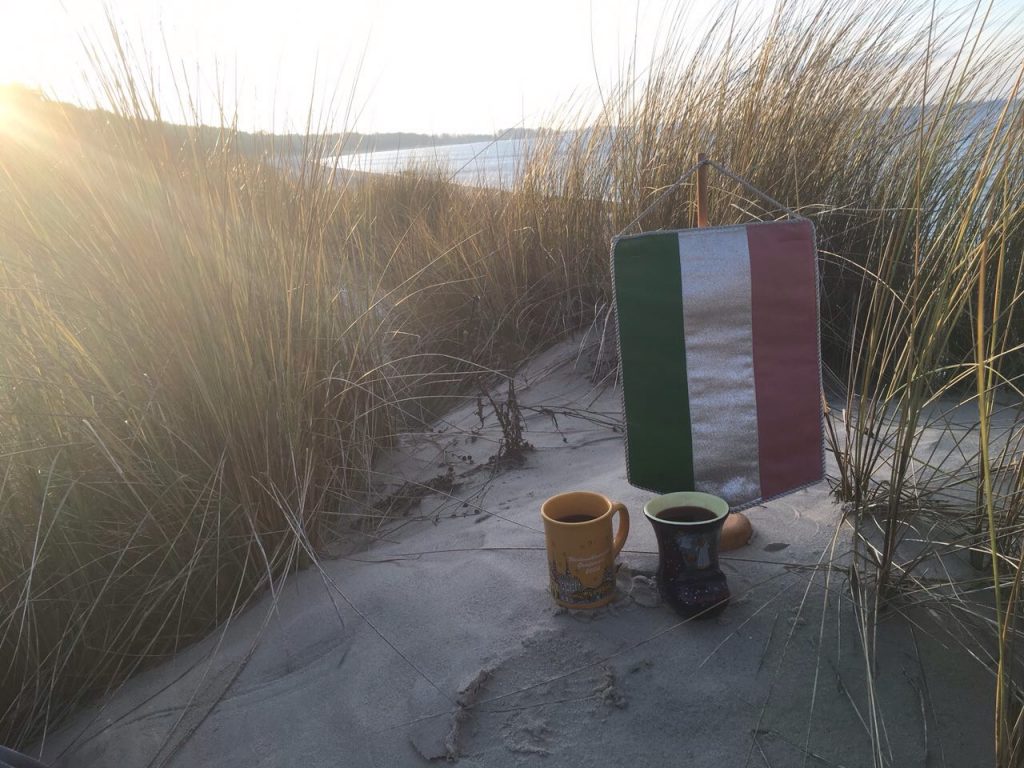 Glühwein an der Ostsee. 